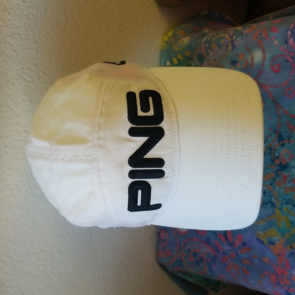Ping Golf Hat White and Pink
